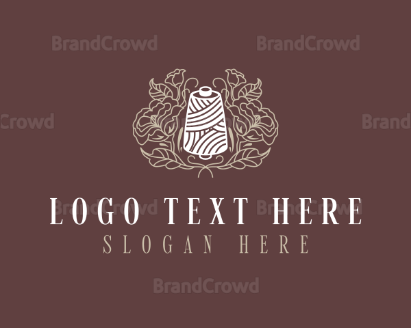 Sewing Floral Thread Logo