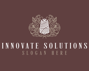 Sewing Button - Sewing Floral Thread logo design