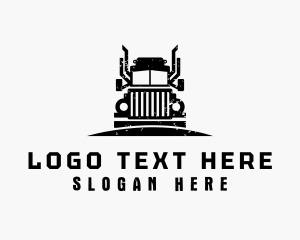 Black - Trailer Truck Cargo logo design