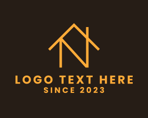 Roofing - Realty House Letter N logo design