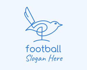 Blue Sparrow Monoline Logo