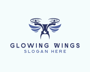 Aerial Wings Drone Photography  logo design