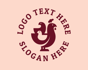 Chick - Chicken Chick Family logo design