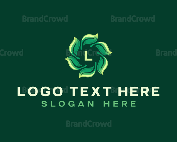 Organic Herbal Leaves Logo