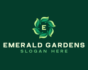 Organic Herbal Leaves logo design