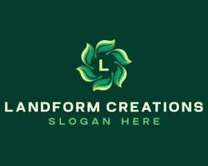 Organic Herbal Leaves logo design