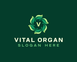 Organic Herbal Leaves logo design