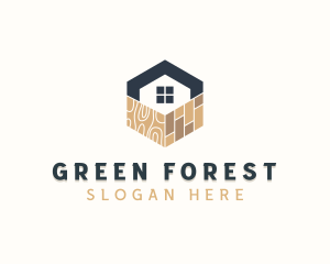 Wood Pavement Tile Flooring logo design