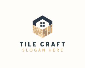 Wood Pavement Tile Flooring logo design