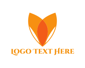 Fitness - Orange Flower Lotus logo design