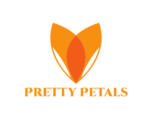 Orange Flower Lotus logo design