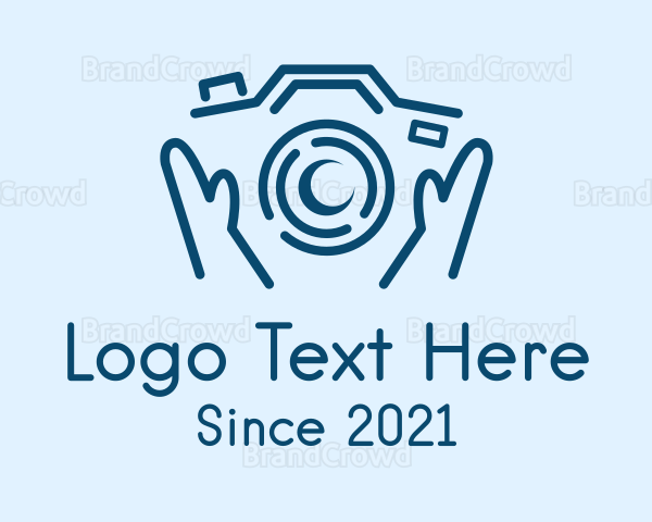 Hands Camera Lens Logo