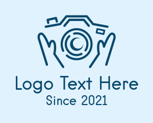 Photo Journalist - Hands Camera Lens logo design
