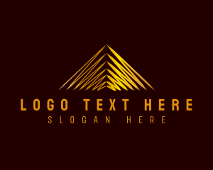 Golden - Luxury Pyramid Consultant logo design