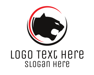 Black Cat - Big Cat Circle logo design
