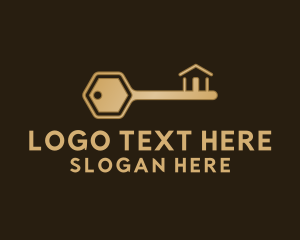 Design - Gold House Key logo design