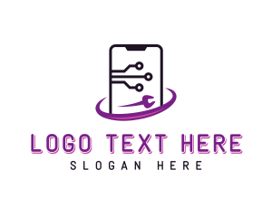 Smartphone - Developer Mobile Phone logo design