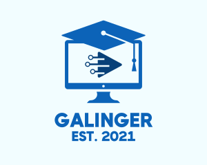 Reading - Blue Monitor Graduation logo design