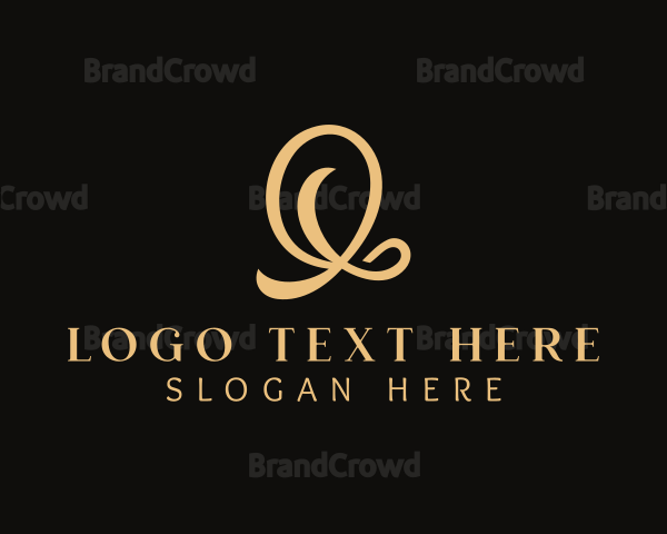 Fashion Styling Ribbon Letter Q Logo
