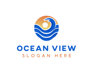 Sun Wave Resort logo design