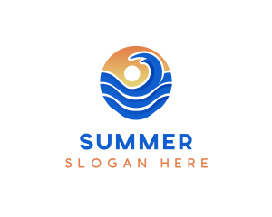 Sun Wave Resort logo design