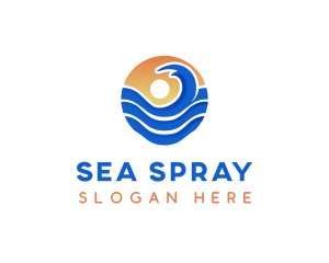 Sun Wave Resort logo design