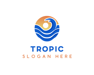 Sun Wave Resort logo design