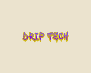 Graffiti Paint Drip logo design