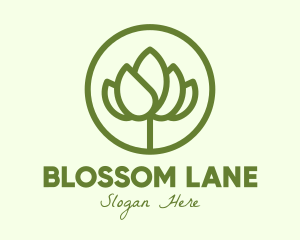 Elegant Flower Bud logo design