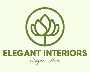 Elegant Flower Bud logo design