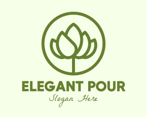 Elegant Flower Bud logo design