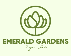 Elegant Flower Bud logo design