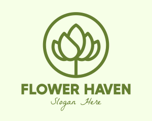 Elegant Flower Bud logo design