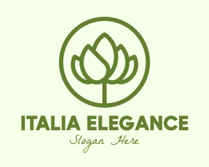 Elegant Flower Bud logo design