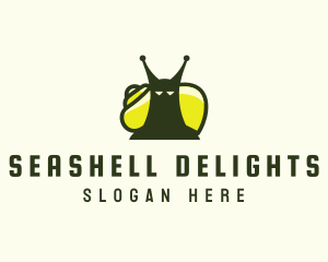 Seashell - Garden Nature Snail logo design