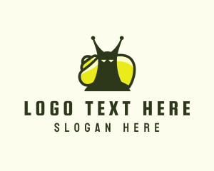 Slow - Garden Nature Snail logo design