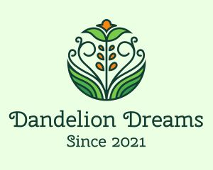 Dandelion - Natural Flower Garden logo design