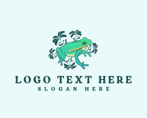 Nature - Flower Nature Frog logo design