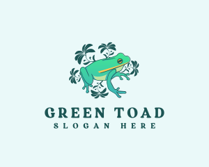 Toad - Flower Nature Frog logo design