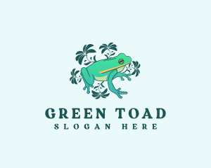 Flower Nature Frog logo design