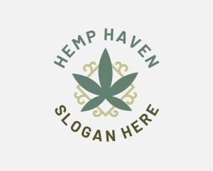 Marijuana Herb Leaf  logo design