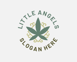 Agriculturist - Marijuana Herb Leaf logo design
