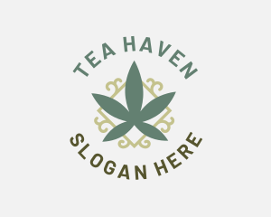 Marijuana Herb Leaf  logo design