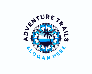 Navigation Compass Beach logo design