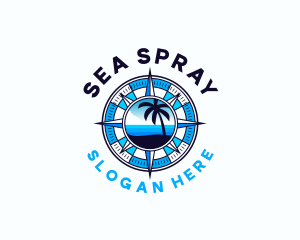 Navigation Compass Beach logo design