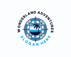 Navigation Compass Beach logo design