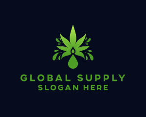 Supply - Marijuana Leaf Droplet logo design