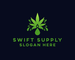 Supply - Marijuana Leaf Droplet logo design