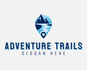 Travel Mountain Lake logo design