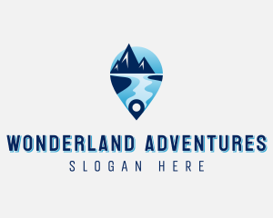 Travel Mountain Lake logo design